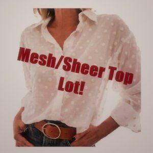 5 Meshy/Sheer Mystery Womens Tops